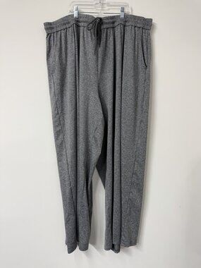 Halara Women’s 3x Gray Wide Leg Flowy Lagenlook Baggy Pants Preppy Soft Minimal